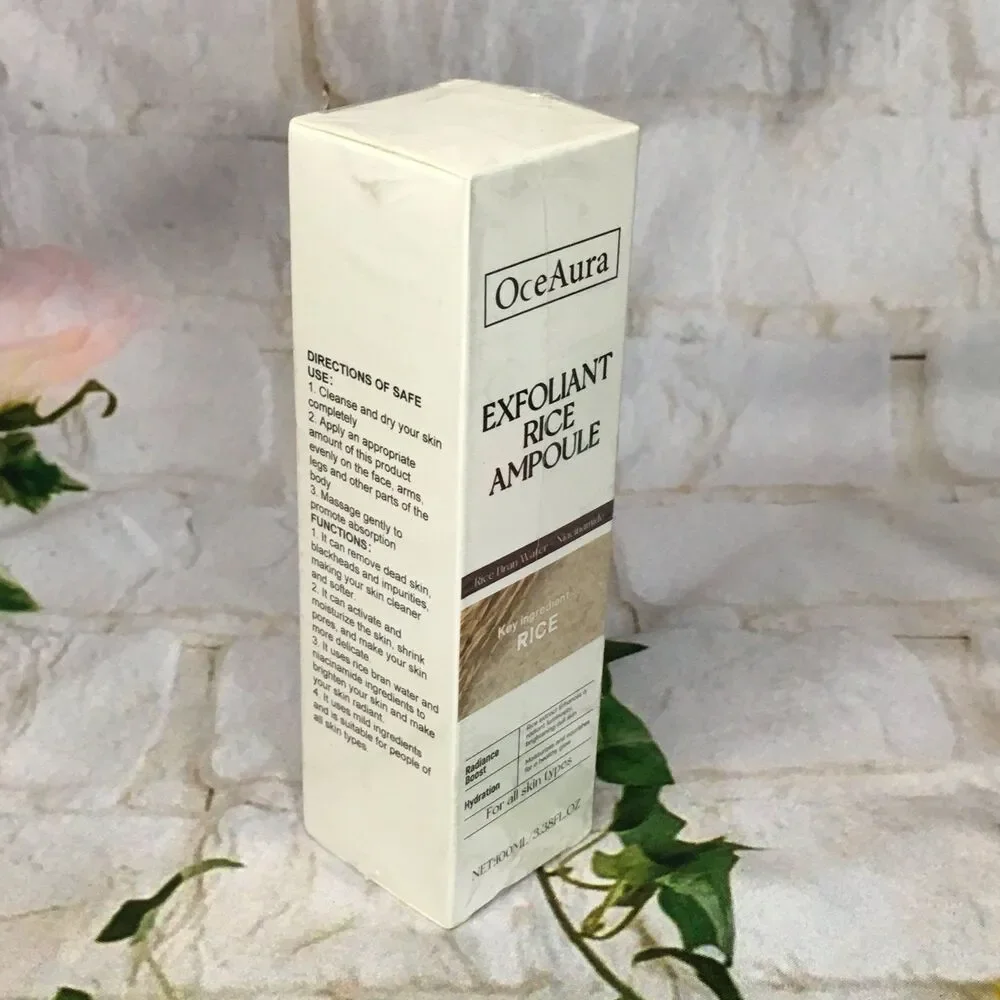 Oceaura exfoliant rice ampoule 100 ML 3.38 oz all skin types new korean skincare